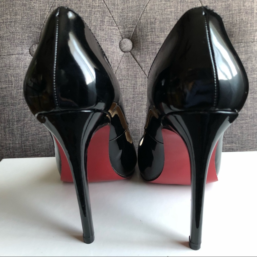 New Black High Heels with Red Bottom US7.5 EU38